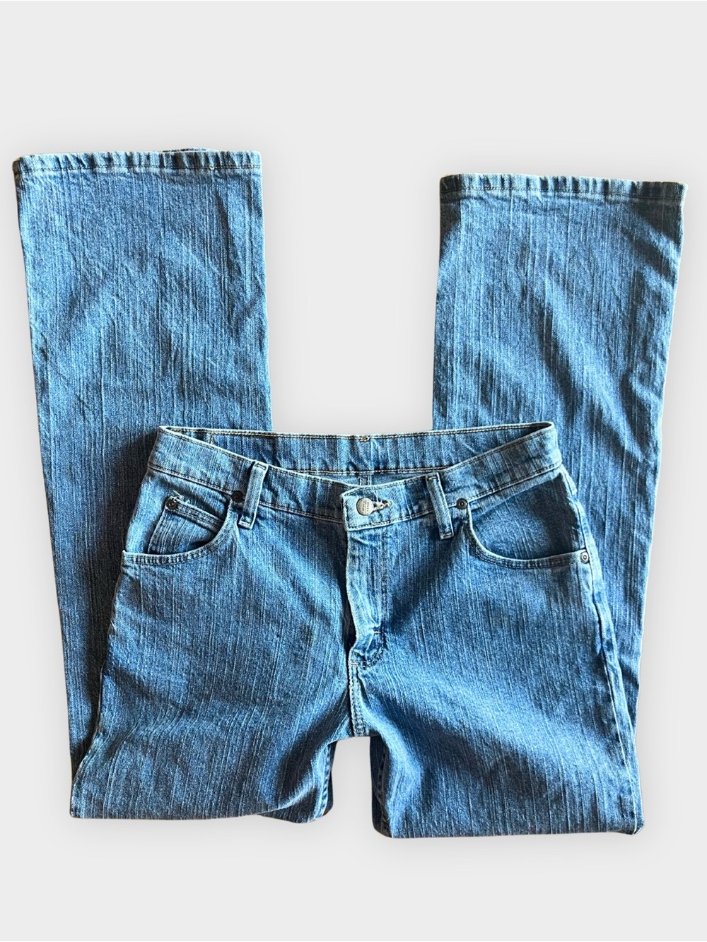 Wrangler Blues Bootcut Jeans Light Wash Western Denim Size 6x30